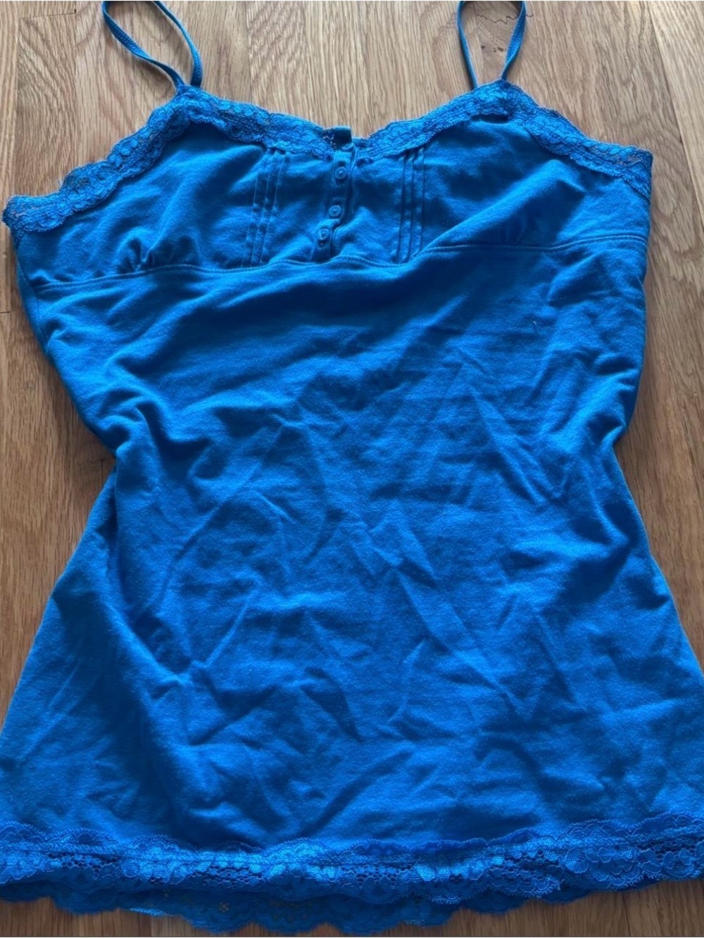 Arizona Jean Company Electric Blue Lace Trim Camisole